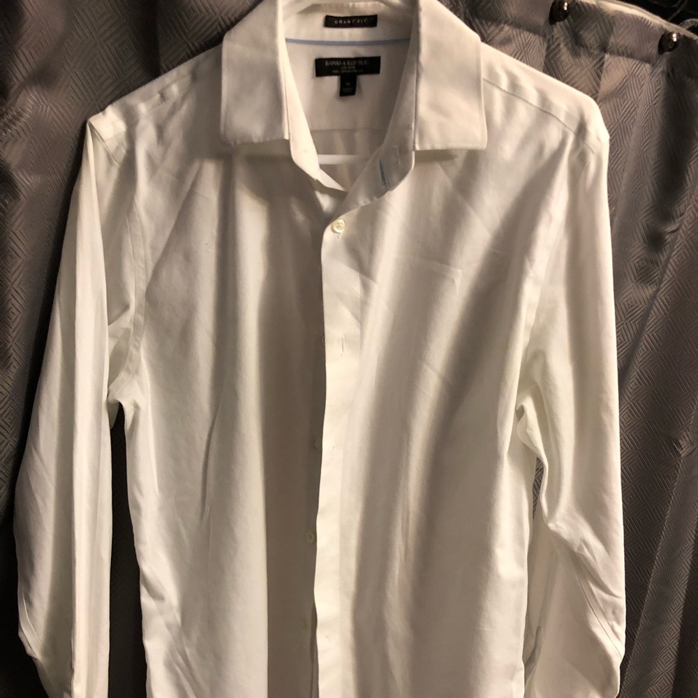 Banana republic grant slim fit white shirt